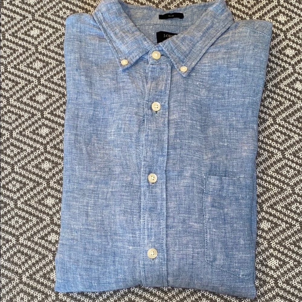 J.Crew Men's Linen Button Up Shirt